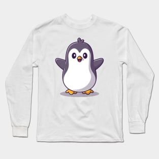 Cute Happy Penguin Long Sleeve T-Shirt